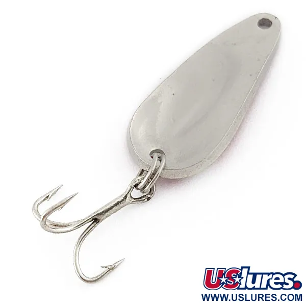 Vintage Weller Gypsy King Deluxe, 1/8oz red/white/nickel fishing spoon #22356