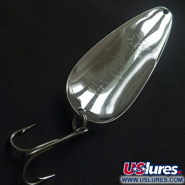 Vintage   Blue Fox Aqua Spoon, 3/4oz nickel fishing spoon #22359