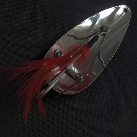 Vintage Eppinger Dardevle Dardevlet Feathered Weedless, 3/4oz Red Devle fishing spoon #22364