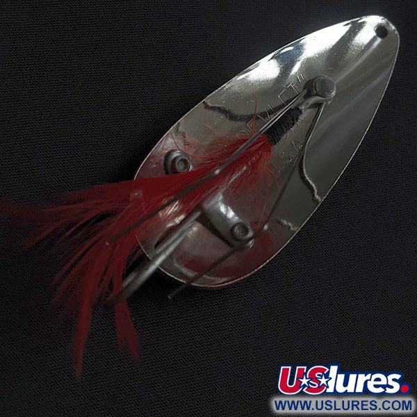 Vintage  Eppinger Dardevle Dardevlet Feathered Weedless, 3/4oz Red Devle fishing spoon #22364