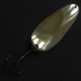 Vintage   Worth Chippewa, 3/5oz black/white/brass/nickel fishing spoon #22367