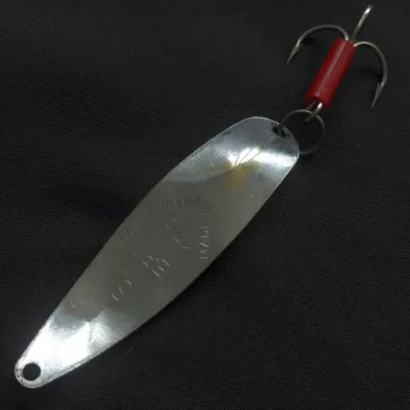 Vintage Mepps Syclops 2, 3/5oz silver/red fishing spoon #22368