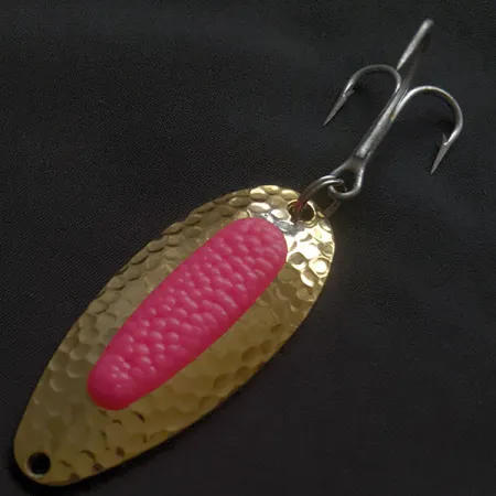Vintage Blue Fox Pixee, 3/4oz gold/rose fishing spoon #22369