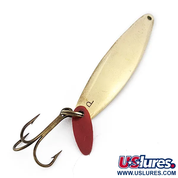 Vintage   Bay de Noc Swedish Pimple, 1/2oz gold fishing spoon #22372