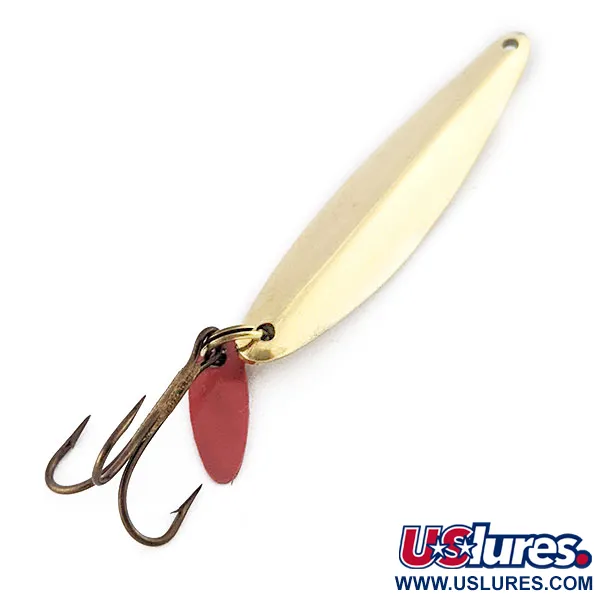 Vintage   Bay de Noc Swedish Pimple, 1/2oz gold fishing spoon #22372