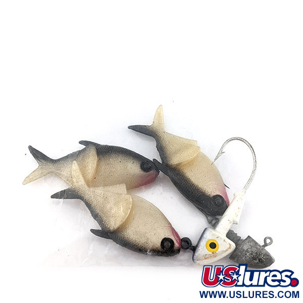 Creme Lit'l Fishie 2" Rigged Shad Black Back