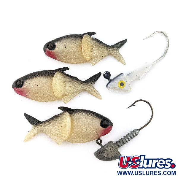 Creme Lit'l Fishie 2" Rigged Shad Black Back