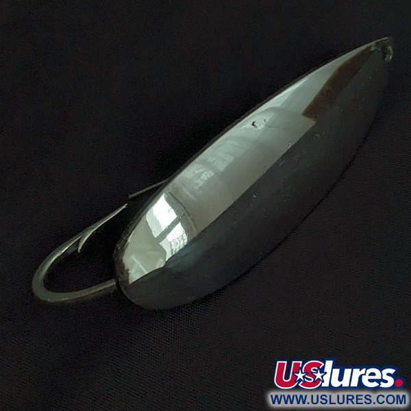 Vintage   Atlantic Lures Celebrated Weedless, 3/4oz nickel fishing spoon #22378