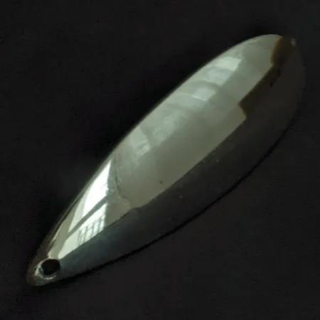 Vintage Atlantic Lures Celebrated Weedless, 3/4oz nickel fishing spoon #22378