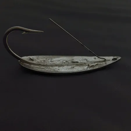 Vintage Atlantic Lures Celebrated Weedless, 3/4oz nickel fishing spoon #22378