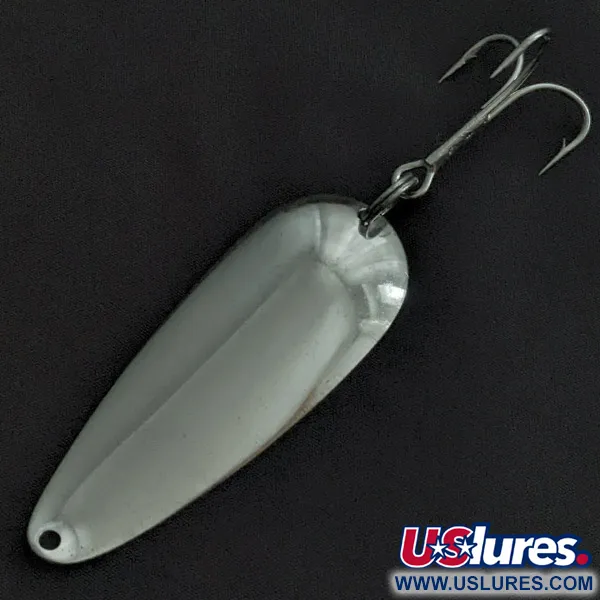 Vintage   Worth Chippewa, 3/5oz nickel fishing spoon #22385