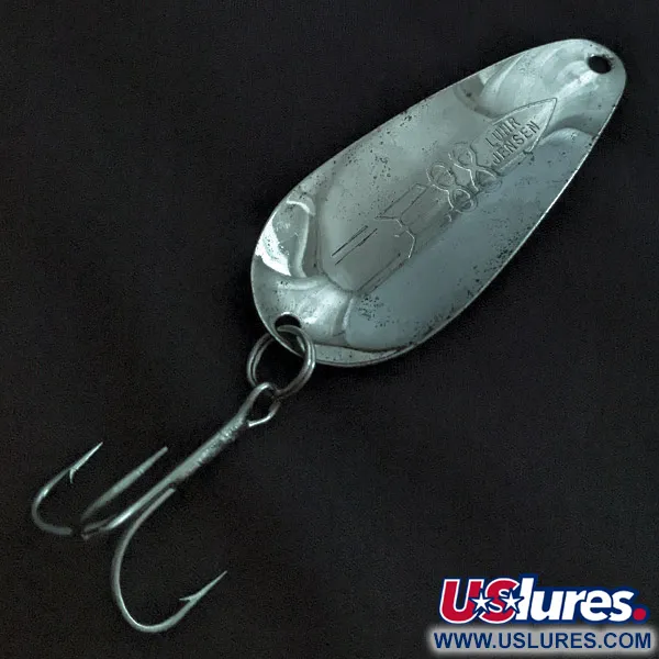 Vintage   Luhr Jensen Rocket 88, 1/2oz nikiel/czerwony/biały fishing spoon #22399