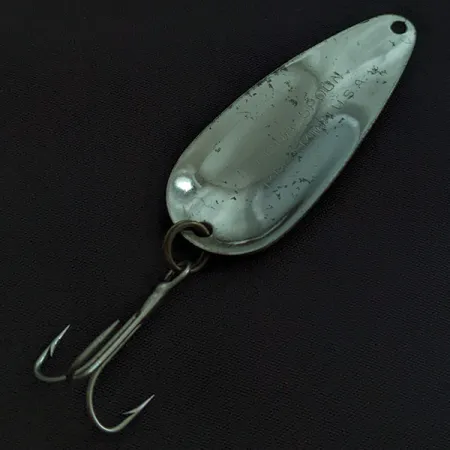 Vintage Nebco Aqua Spoon, 1/3oz red/white/nickel fishing spoon #22402