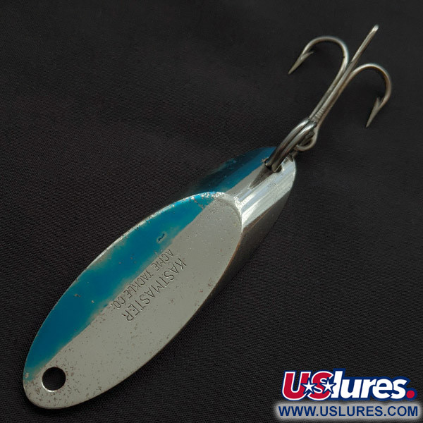 Vintage  Acme Kastmaster, 2 3/4oz nickel/blue fishing spoon #22423