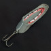 Vintage  Great Lakes Lures Charger №3, 3/4oz nickel/red/glitter fishing spoon #22425