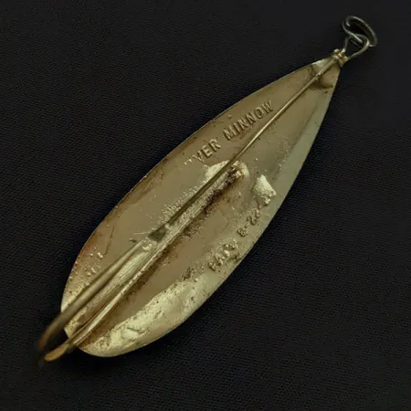 Vintage Johnson Silver Minnow, 2/5oz gold fishing spoon #22429