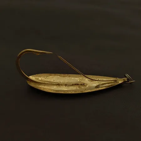 Vintage Johnson Silver Minnow, 2/5oz gold fishing spoon #22429