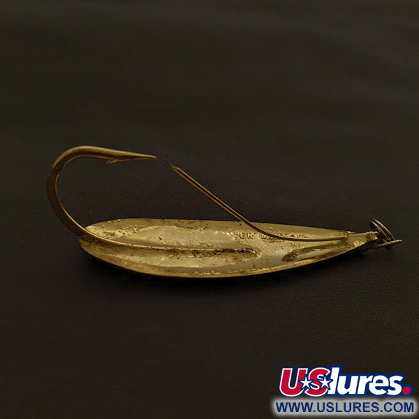 Vintage   Johnson Silver Minnow, 2/5oz gold fishing spoon #22429