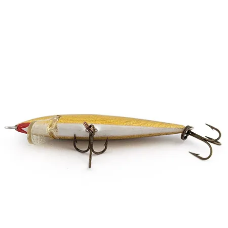 Vintage Rapala Original Floater F7, 1/8oz gold fishing lure #22436