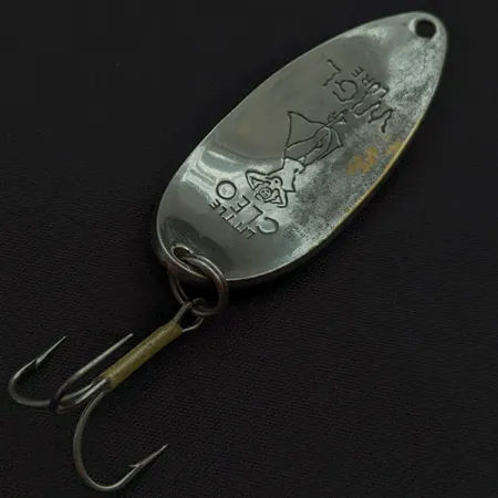 Vintage Seneca Little Cleo (Hula Girl), 2/3oz nickel fishing spoon #22442