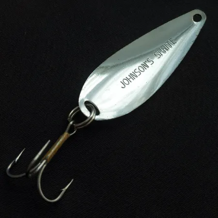 Vintage Johnson Sprite, 1/3oz nickel fishing spoon #22446