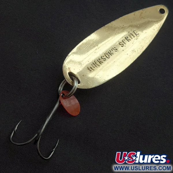 Vintage   Johnson Sprite, 3/5oz gold fishing spoon #22447