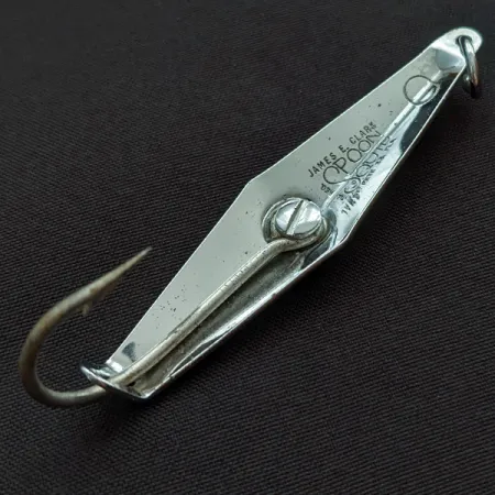 Vintage James E. Clark  James Clark spoon, 3/16oz nickel fishing spoon #22462