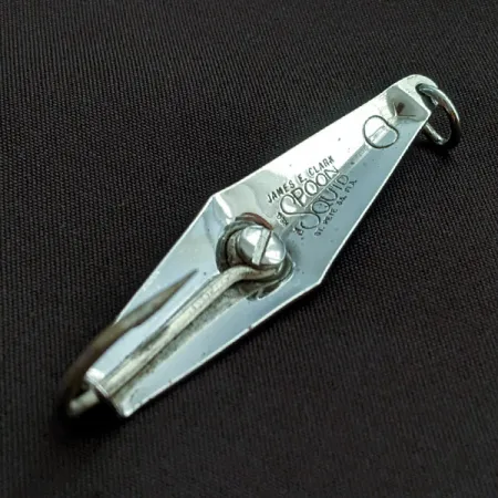 Vintage James E. Clark  James Clark spoon, 3/16oz nickel fishing spoon #22462
