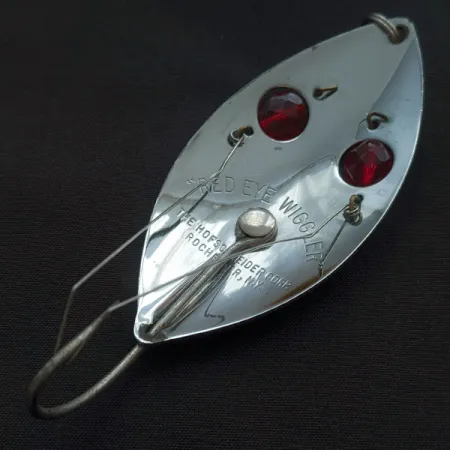 Vintage Hofschneider Red Eye Wiggler Weedless, 1oz fishing spoon #22466