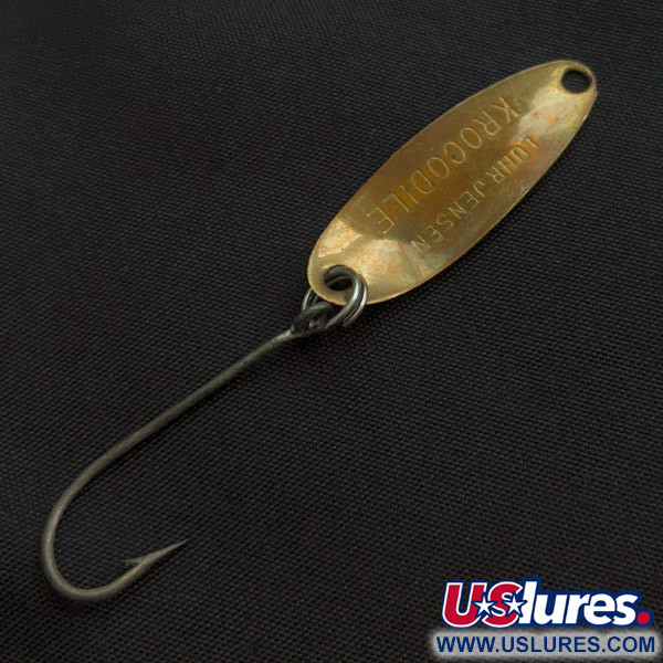 Vintage  Luhr Jensen Krocodile, 3/64oz brass fishing spoon #22469