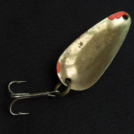 Vintage Nebco Aqua Spoon, 1/4oz brass/red fishing spoon #22476