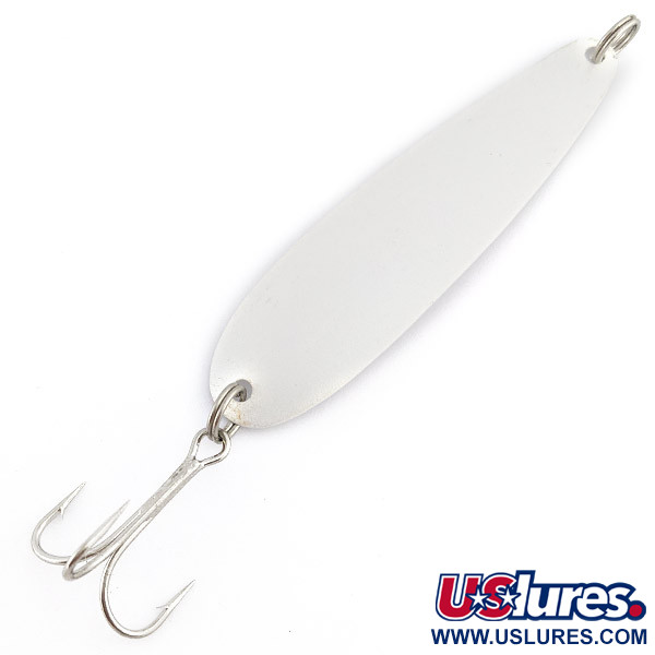 Vintage   Hicks Tackle, 2/5oz Pearl fishing spoon #22480