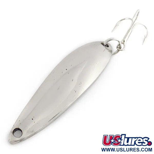 Vintage   Atlantic Lures Wormfish, 1/4oz nickel fishing spoon #22482