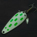 Vintage  Marathon Bait Company Marathon, 2/5oz white pearl/nickel/green fishing spoon #22496