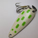 Vintage  Marathon Bait Company Marathon, 2/5oz white pearl/nickel/green fishing spoon #22496