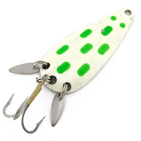 Vintage Marathon  Marathon, 2/5oz white pearl/nickel/green fishing spoon #22496