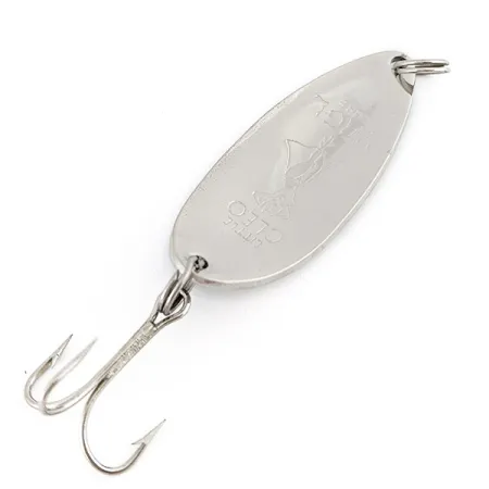 Vintage Seneca Little Cleo (Hula Girl), 1/2oz nickel/blue fishing spoon #22497