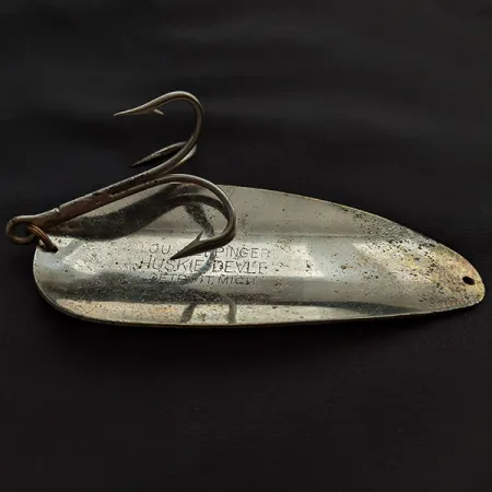 Vintage Lou J. Eppinger Dardevle 300 Series Huskie Devle, 3 1/4oz Frog fishing spoon #22500