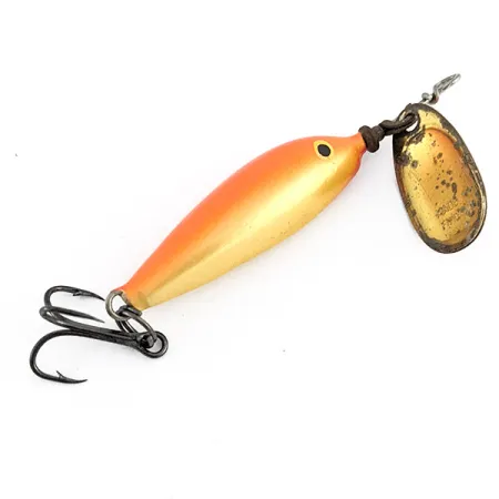 Vintage Blue Fox Super Vibrax Minnow Spin 1, 1/8oz Orange spinning lure #22503