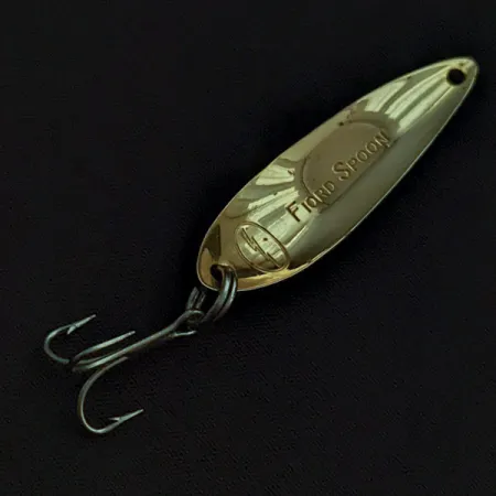 Vintage Acme  Fiord Spoon Jr Lightning (1950s), 1/4oz gold fishing spoon #22508