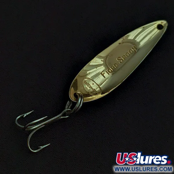 Vintage  Acme  Fiord Spoon Jr Lightning (1950s), 1/4oz gold fishing spoon #22508