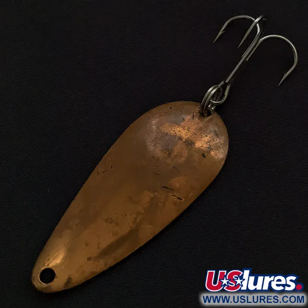 Vintage   Worth Chippewa, 1/2oz copper fishing spoon #22510