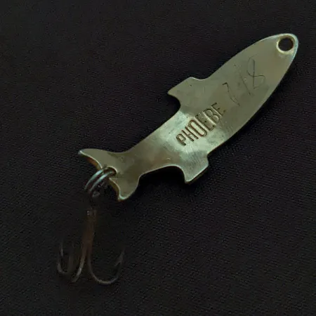 Vintage Acme Phoebe, 1/8oz gold fishing spoon #22511