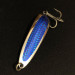 Vintage  Luhr Jensen Krocodile #5, 3/4oz nickel/blue fishing spoon #22525