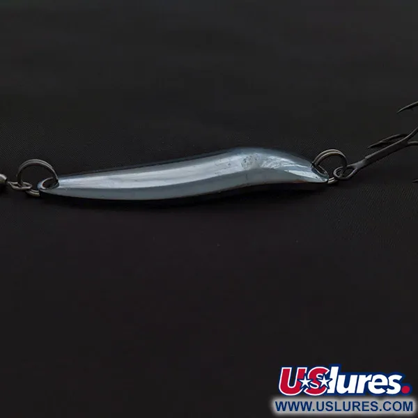 Vintage  Luhr Jensen Krocodile #4, 2/3oz nickel fishing spoon #22533