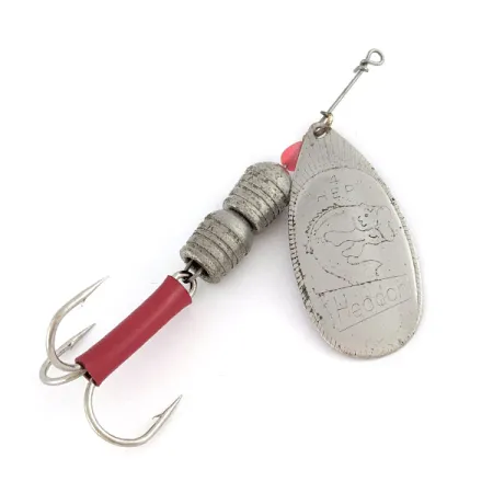 Vintage Heddon HEP 4, 2/5oz nickel spinning lure #22540