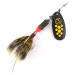 Vintage   Mepps Black Fury 3 Dressed, 1/4oz black/yellow spinning lure #22542