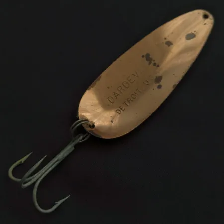 Vintage Eppinger Dardevle Detroit, 1oz Copper fishing spoon #22546