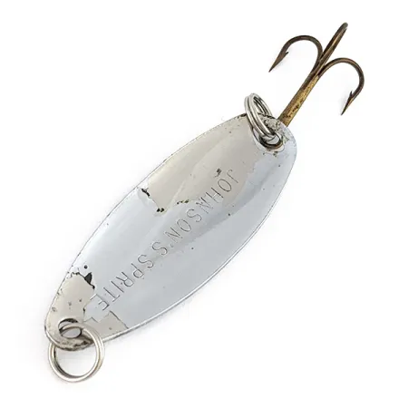 Vintage Johnson Sprite, 1/3oz nickel fishing spoon #22550