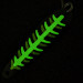 Vintage   Slammer Glow, 1/3oz black/green/white Glow - glows in the dark fishing spoon #22551